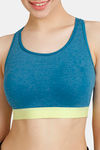 Rosaline Low Impact Sports Bra - Saxony Blue — thumbnail 5
